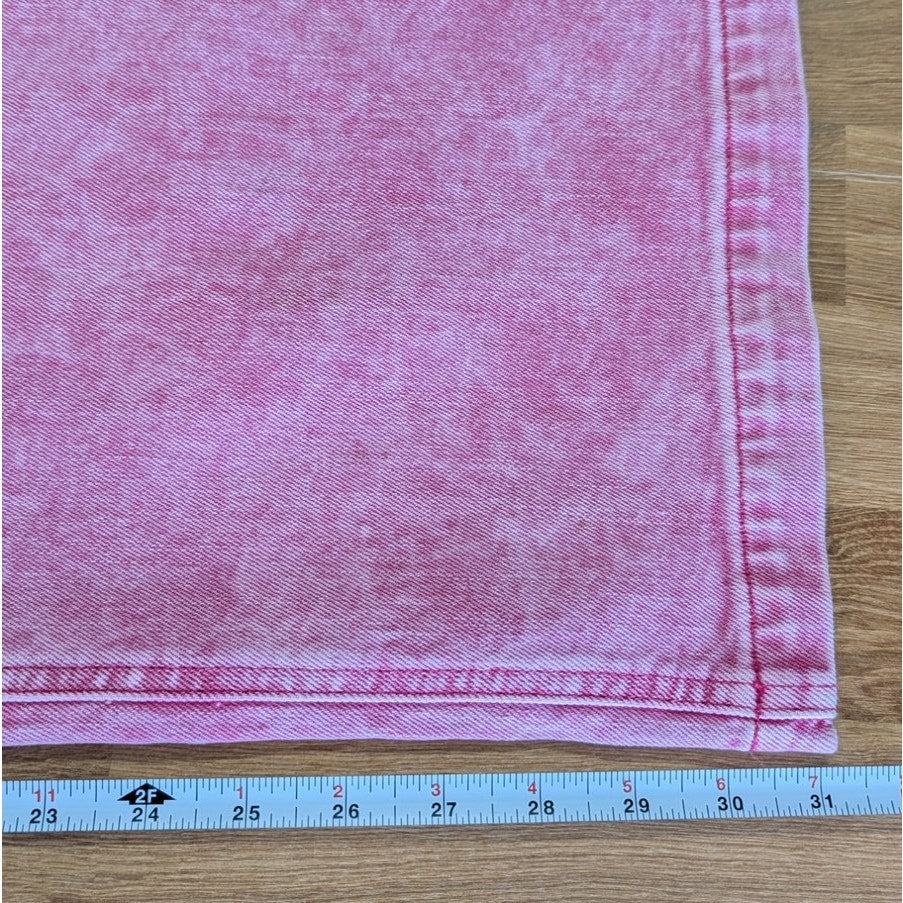 Gap High-rise Stride Ankle Jeans Womens 29/8T Sugar Pink Denim Wide Leg