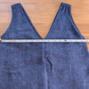 Theory Linen Dress Womens S Navy Sleeveless Deep V-neck Shift A-line Mini