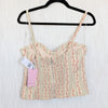 Avec Les Filles Sweetheart Neck Mini Bustier Top Womens L French Stripe NWT