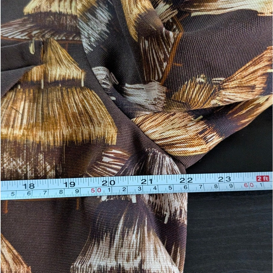 Farm Rio Shuhu Brown Cutout Single-breasted Long Sleeve Blazer Jacket, size L