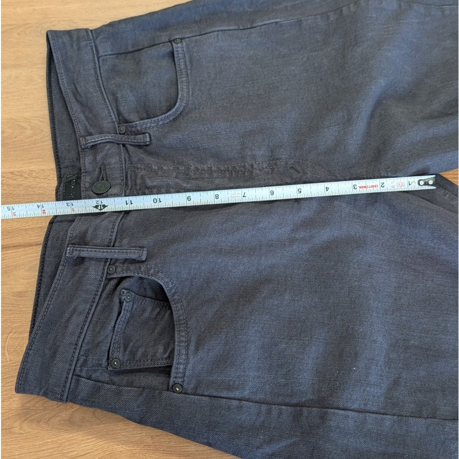 Mother The Half-Pipe Flood Jeans Womens 28 Black High-rise Wide Curved Leg