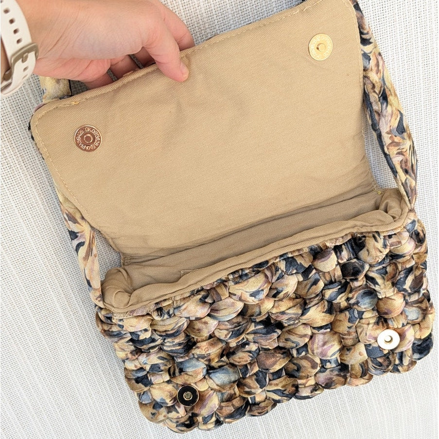 Daily Practice by Anthropologie Woven Velvet Crossbody Bag