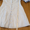 L'Academie Belize Mini Dress Womens XS Sky Striped Cotton Button Front Shirt