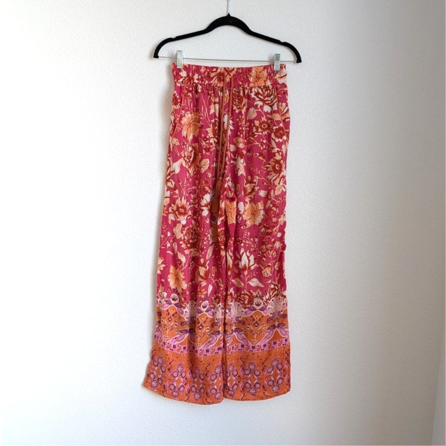 By Anthropologie Kari Sleep Pajama Floral Print Wide Leg Pants, size XS