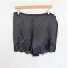 Reformation Fern Mini Shorts Womens 12 Black Satin Lace Detail Mid-rise
