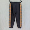 Authentic Burberry Vintage Check Paneled Jog Pants Womens M Cotton Tapered Leg