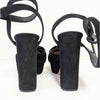 Alexandre Birman Mabeleh Black Suede Bow Platform Sandals EU 38