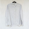 Anine Bing Essie Shirt Womens S White/Blue Oversized 100% Cotton Button-up