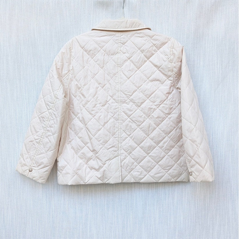 J.Crew Quilted Lady Classic Fit Cream Shirt Jacket with PrimaLoft®, size M