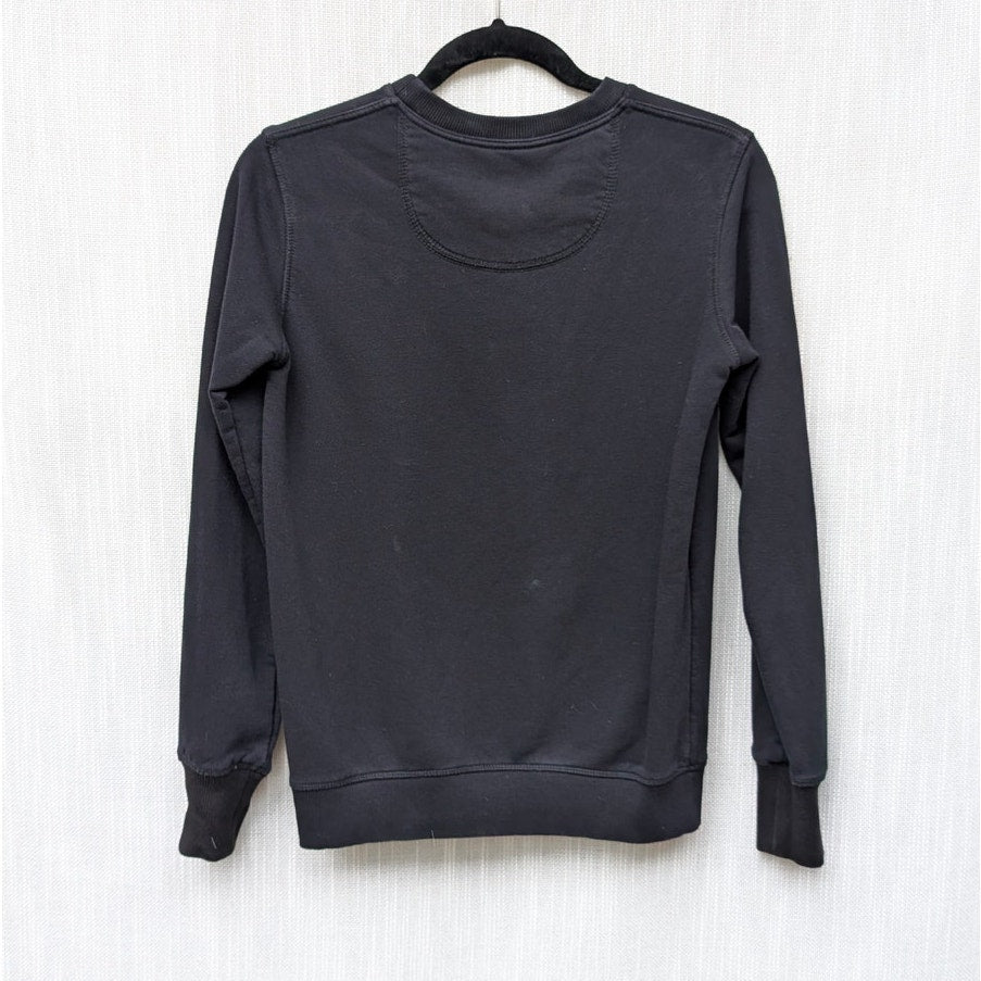LSTR Black Peace Dove Graphic Embroidered Cotton Sweatshirt, size S