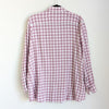 Hatch Boyfriend Purple Checked 100% Cotton Button-up Long Sleeve Shirt, size 4
