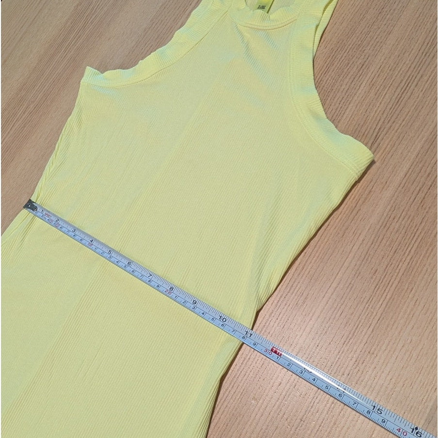 SKIMS Soft Lounge High Crewneck Tank Mini Dress Womens XS Lemonade Sleeveless