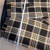 Brian Dales Pants Womens IT 44/M Black/Cream Check Plaid Wool Mid-rise Chino NWT