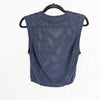 Rag&Bone Sleeveless Vest Top Womens XS Navy Cashmere/Cotton Open Knit