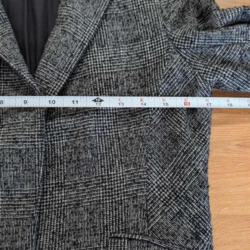 Rag & Bone Gray Wool Blend Plaid Blazer Size 4