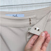 AEL Amy Enjoy Life Pants Womens S Cream Irregular High-waisted Wide-leg Trousers
