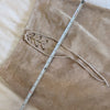 Doncaster Tan Suede Leather Tie Waist Straight Pencil Short Skirt, size 6