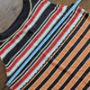 Marni x Uniqlo Brown Merino Wool Blend Striped Orange Knit Midi Dress, size M