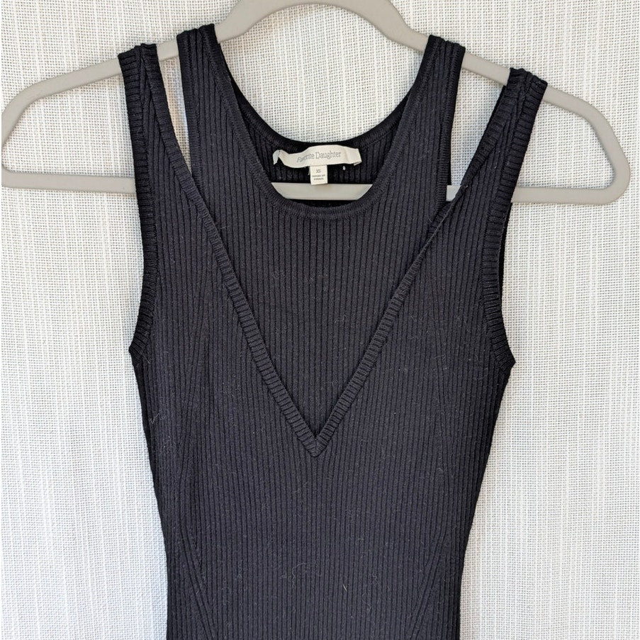 Favorite Daughter The Gemini Dress Womens XS Cashmere Blend Sleeveless Midi Maxi