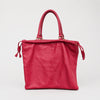 Etro Milano Red Leather Tote Bag Made in Italy Large Shopper Shoulder Bag