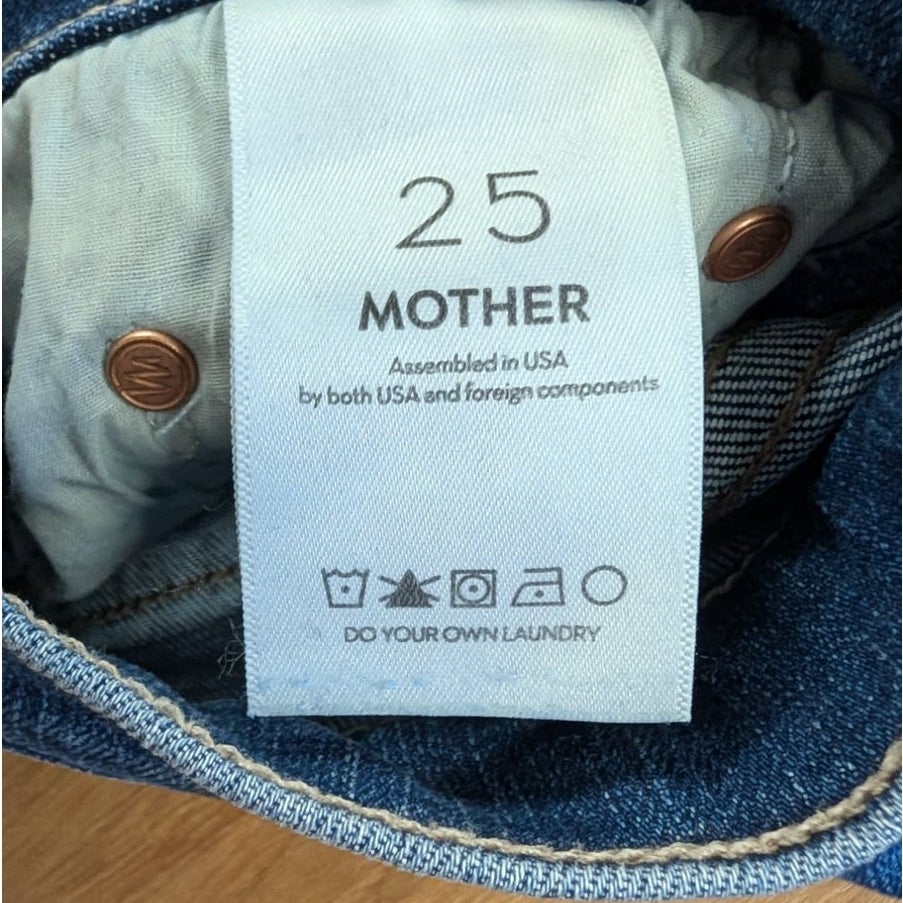 MOTHER The Tripper Flood High Rise Ankle Straight Jeans Sixth Sense 25