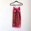 NWT Anthropologie Love Stories Willow Pink Lace Sequin Slip Short Dress, size S