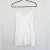 LPA Janelle Mini Dress Womens XS White Poplin Eyelet Ruffle Sleeveless