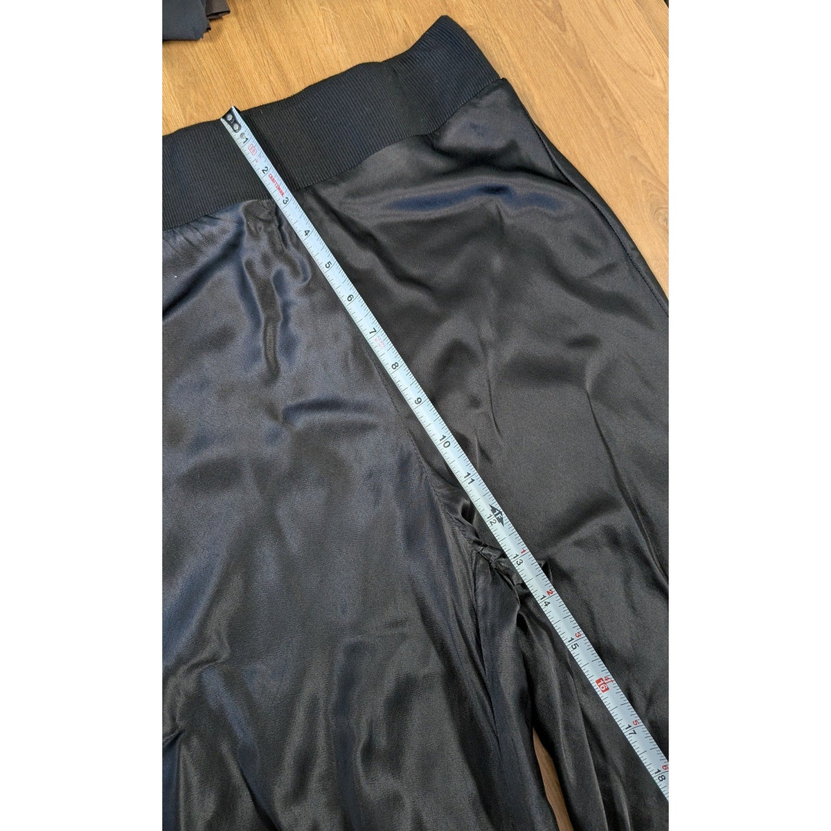 Enza Costa Satin Bias Cut Flare Pants Black Size 2/M