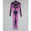 Candy Catz BnW Bossy Skeleton Costume Womens M Purple OP Long Sleeve Jumpsuit