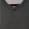 Vince. Dark Green Garment Dye Cotton Long-Sleeve Henley Shirt Top, size L
