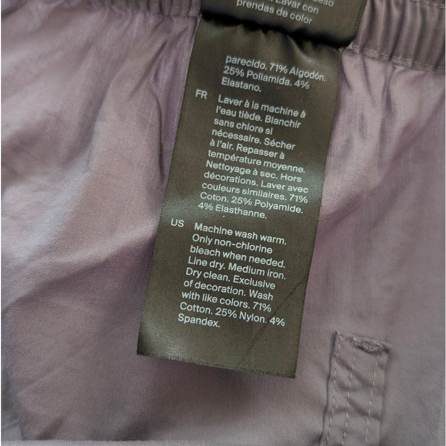COS Purple Casual Cotton Blend Lightweight High-rise Pants, size S