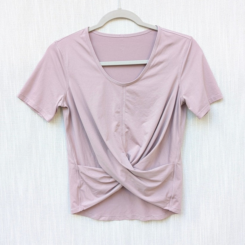 Lululemon W3CS6S Do the Daily Twist Front Short Sleeve Top in Smoky Blush