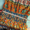 Shoshanna Solstice Cotton Off-Shoulder Multicolor Mini Dress, size XS