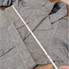 JLUXLABEL Herringbone Oversized Trench Coat Womens L/XL Gray Wool Blend Long NWT