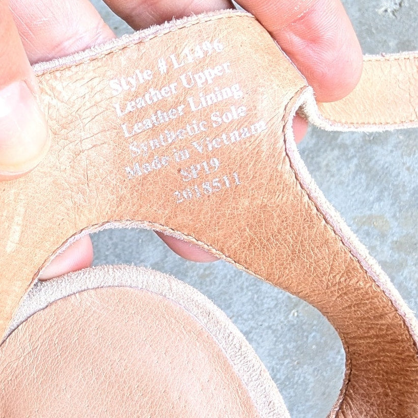Madewell Rosalie Sand High-Heel Leather Suede Slingback Sandals, size 8