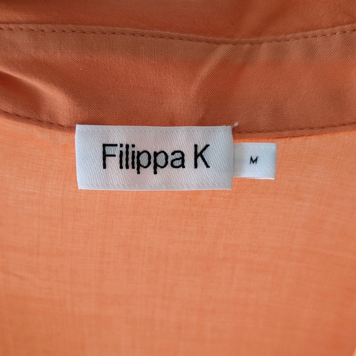 Filippa K Drapey Orange Classic Button Down Blouse Shirt, size M