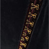 Gin Gin Paris Vintage Navy/Black Velvet Hook & Eye Front Pencil Midi Skirt, size S-M