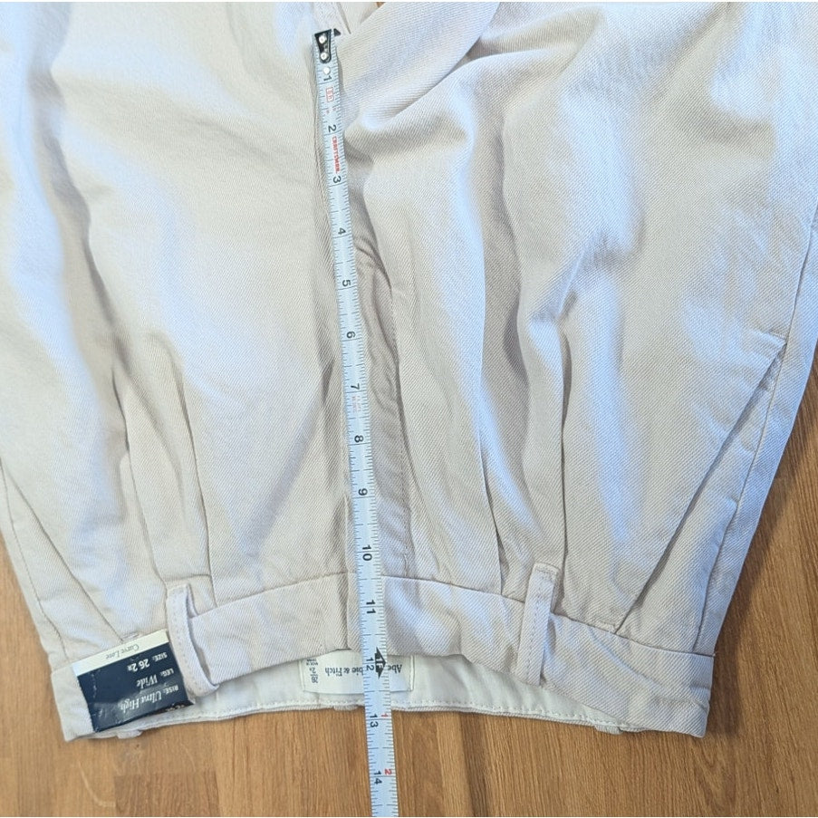 Abercrombie Wide Leg Curve Love Pants Womens 26/2R Ecru High-rise Chino NWT