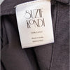 Suzie Kondi Kyria Skirt Womens L Black Pleated Cotton-Corduroy A-line Midi