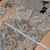 Maje Argent Raneli Dress FR 36/S Silver Sequin-embroidered Velvet Mini NWT