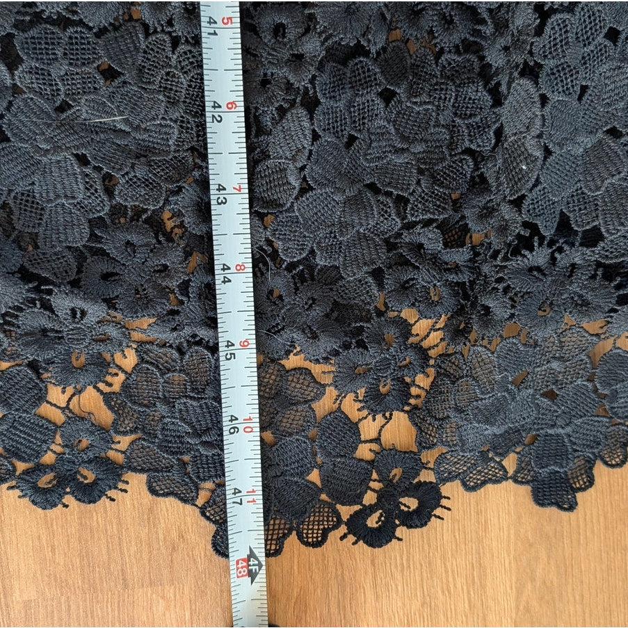 Yanina Prêt-à-porter Lace Dress Womens EU 40/US 8 Black Lace 3/4 Sleeve Midi