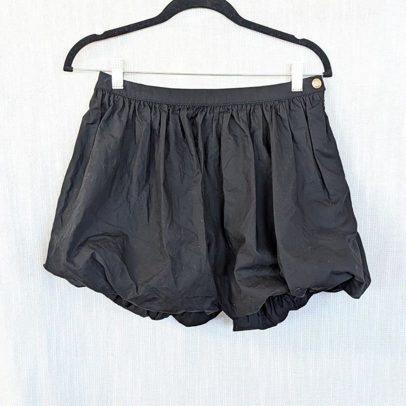 J.Crew Black Bubble-hem Skirt in Cotton Poplin Size 4 Style CA725