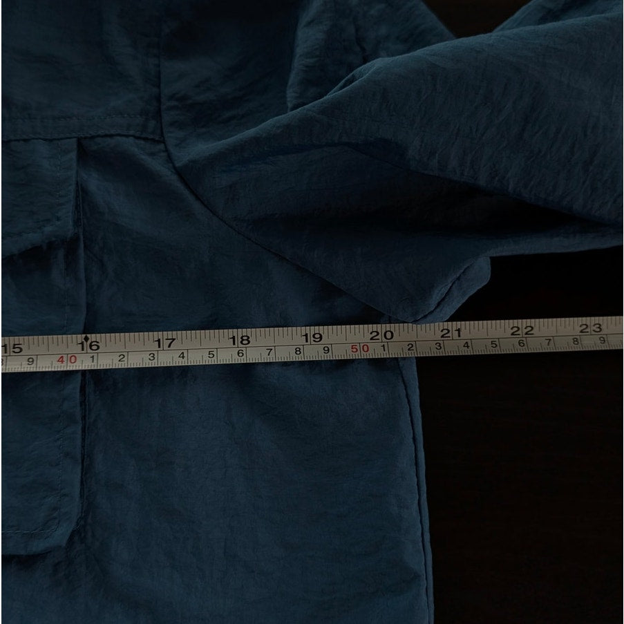NWOT Cinq à Sept Blue Dale Nylon Gathered Sleeve Full Zip Short Jacket, size 6