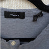 Theory Gray Long Sleeve Henley Button Shirt Top, size L