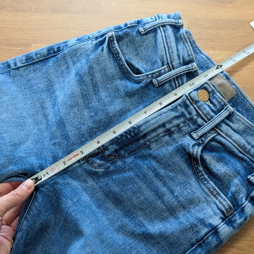 Mother Hustler Sneak Jeans Womens 25 Blue Denim High-rise Full Length
