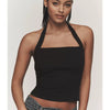 Maeve Anthropologie Top Womens XL Black Halter Linen Blend Structured Corset NWT
