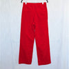 Zara 1255/507/600 Cord Pants Womens S Red High-rise Straight Full Length NWOT