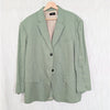 Theory Galena Boxy Oversized Linen Jacket Blazer Womens M/L Green Leaf NWT