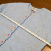 Heyton Blue Lambswool Blend Buttoned Long Sleeve Cardigan, size S