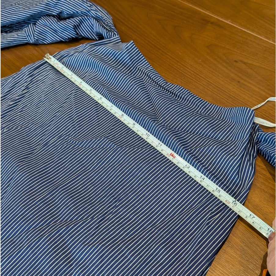 NWT Faithfull Phi Phi Navy Hudson Stripe Print Cotton Short Dress, size S